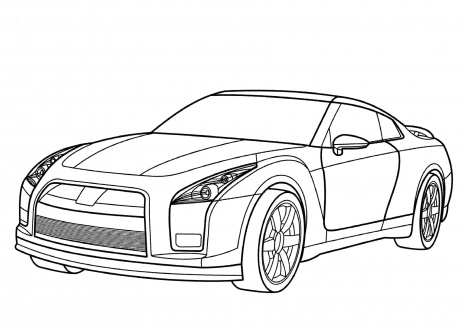 Pobarvanka Nissan GT R