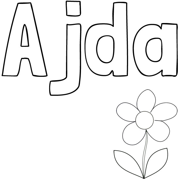 Pobarvanka imena Ajda
