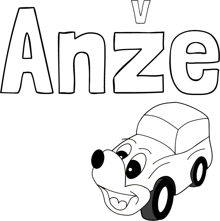 Pobarvanka imena Anže