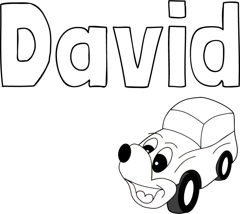 Pobarvanka imena David