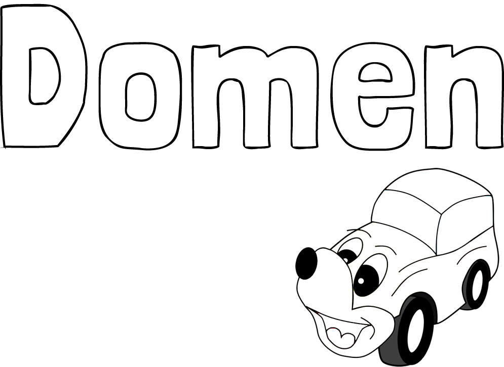 Pobarvanka imena Domen
