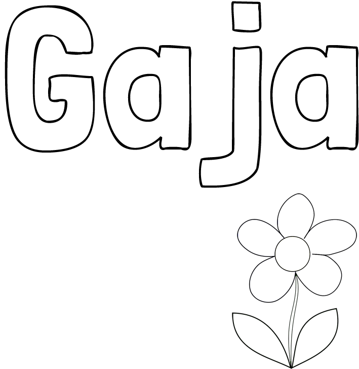 Pobarvanka imena Gaja