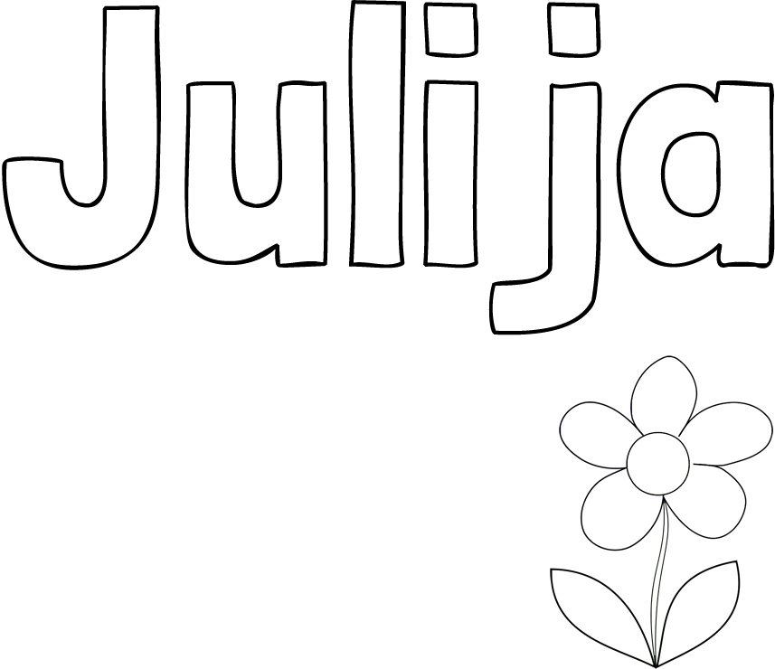 Pobarvanka imena Julija
