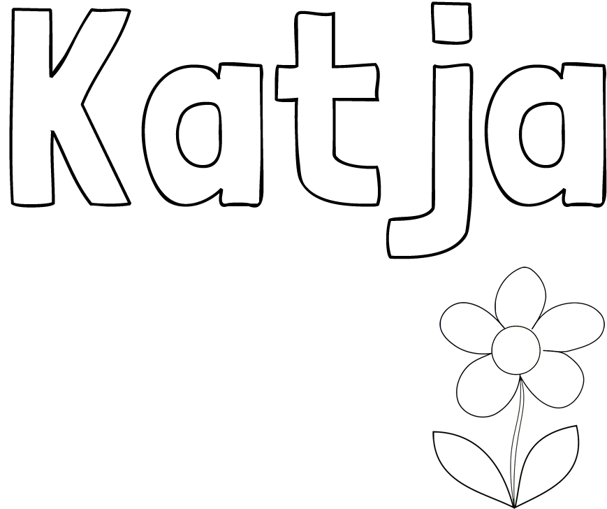 Pobarvanka imena Katja