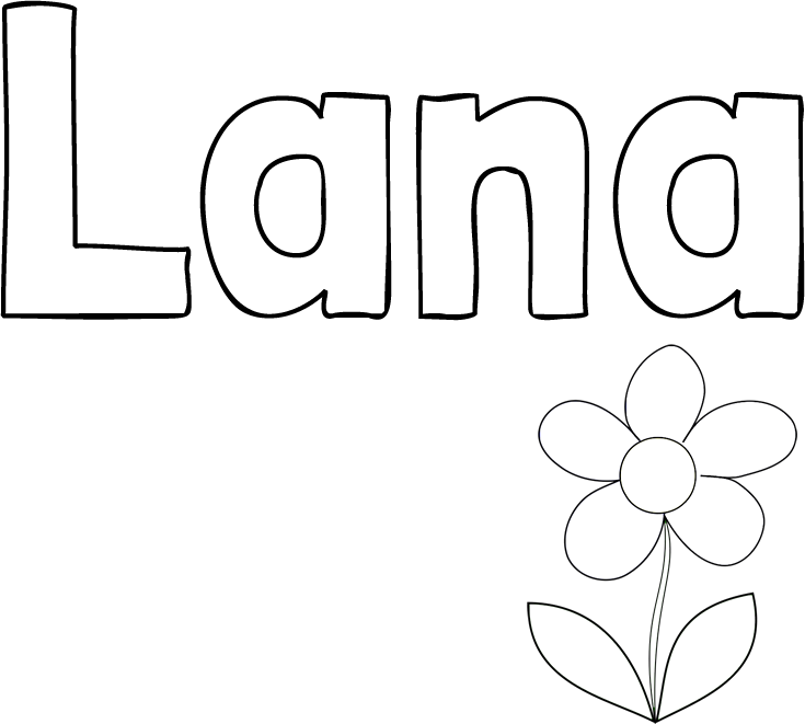 Pobarvanka imena Lana