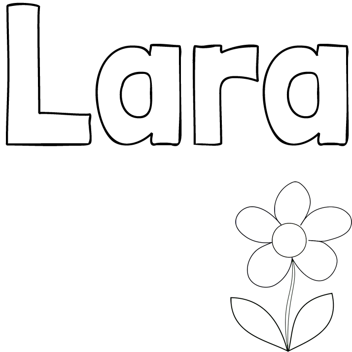 Pobarvanka imena Lara
