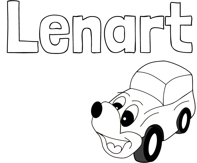 Pobarvanka imena Lenart