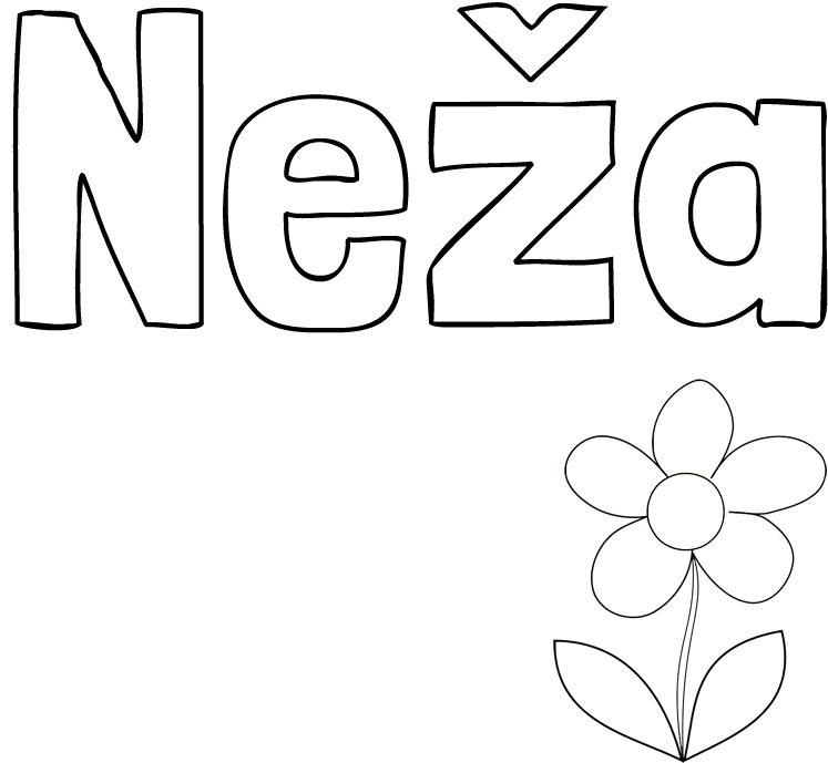 Pobarvanka imena Neža