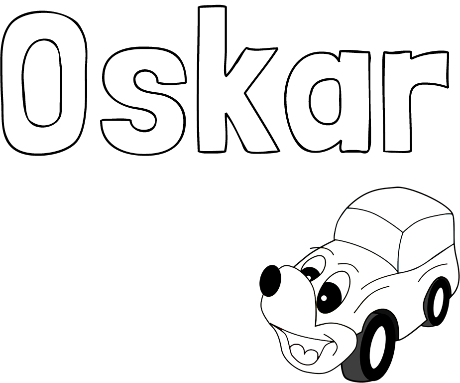 Pobarvanka imena Oskar