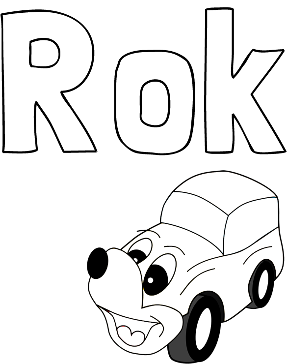 Pobarvanka imena Rok