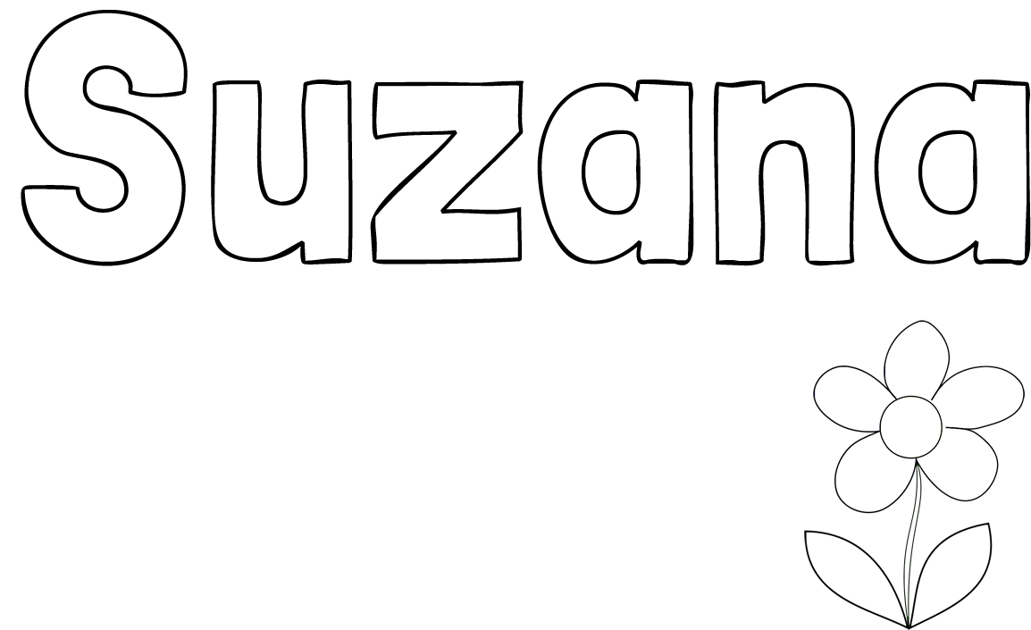Pobarvanka imena Suzana