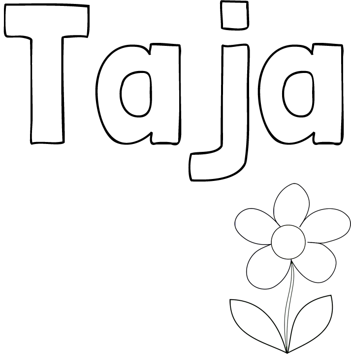 Pobarvanka imena Taja