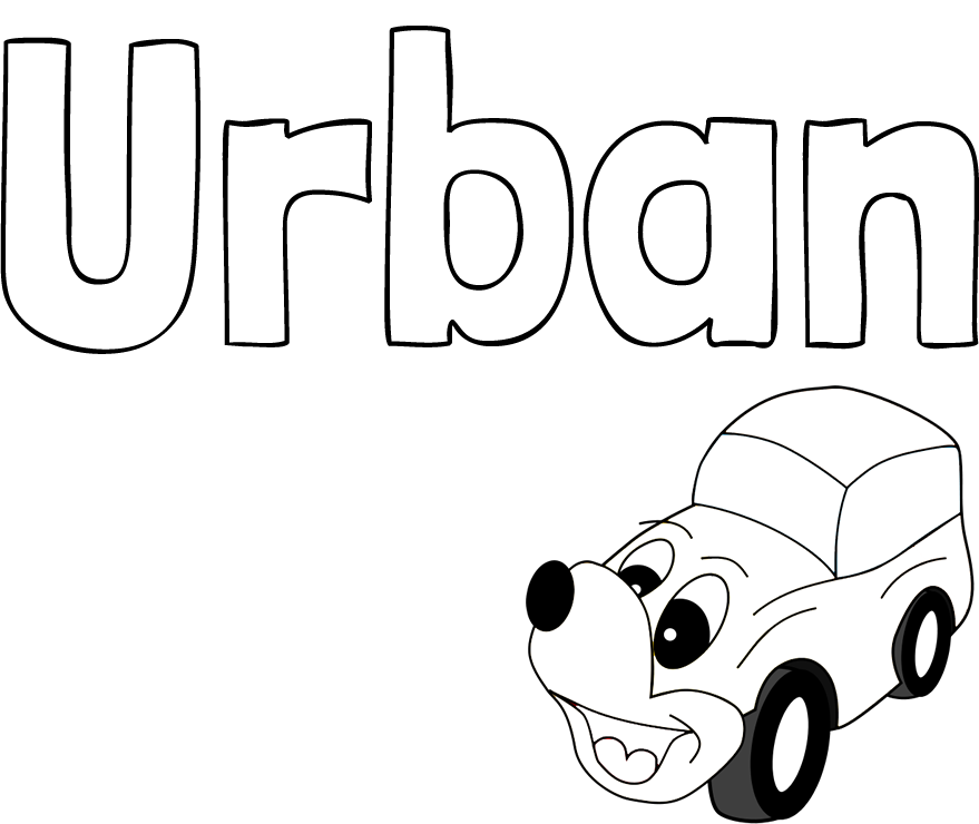 Pobarvanka imena Urban