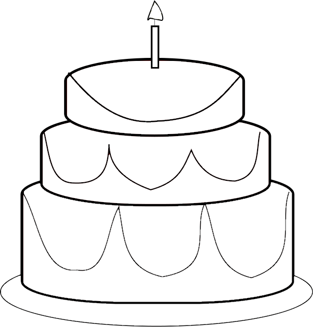 Pobarvanka velike torte